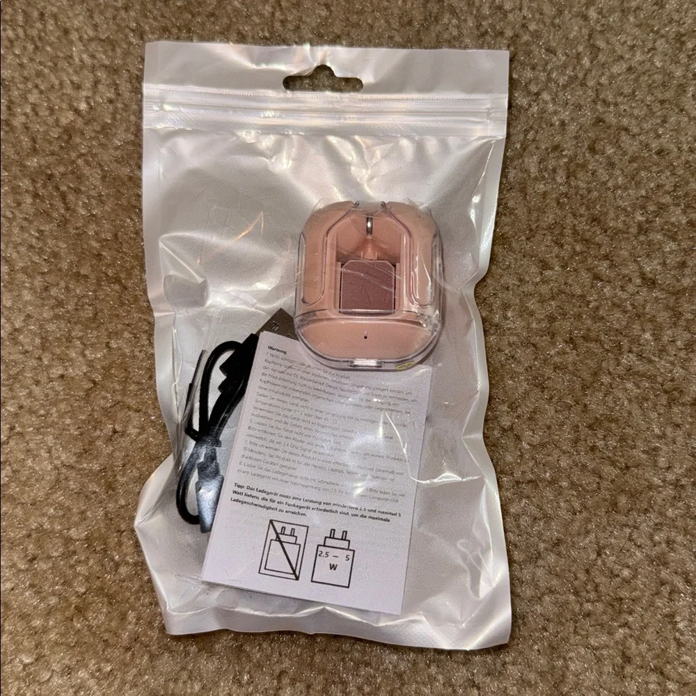 Ultrapods Wireless Earbuds with Charging Case - Pink, NEW, no box